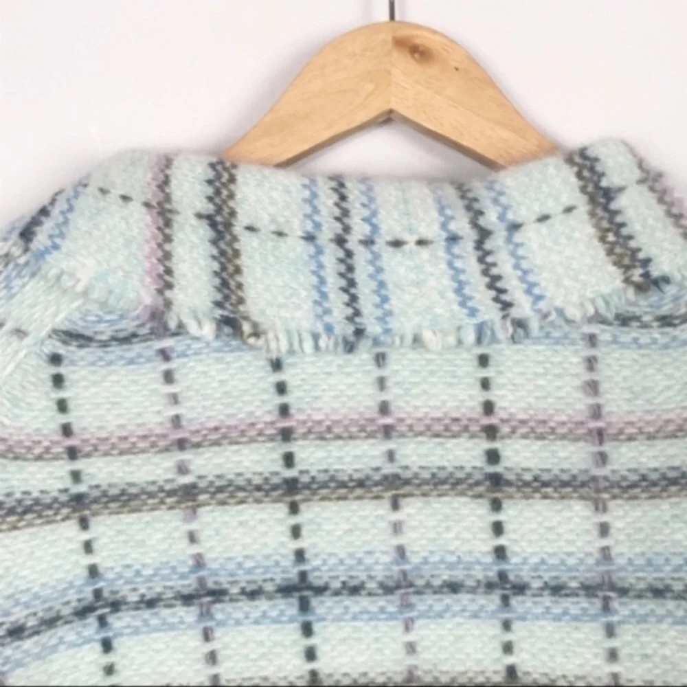 BANANA REPUBLIC Angora Wool Plaid Tweed Jacket